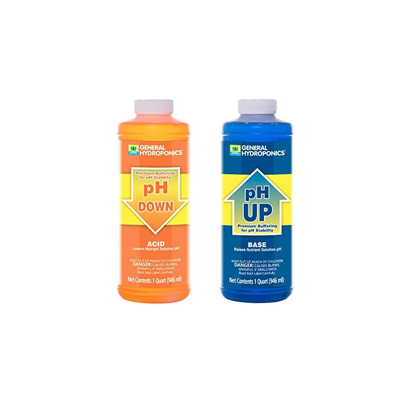 General Hydroponics pH Up and pH Down Liquids - Stabilize
