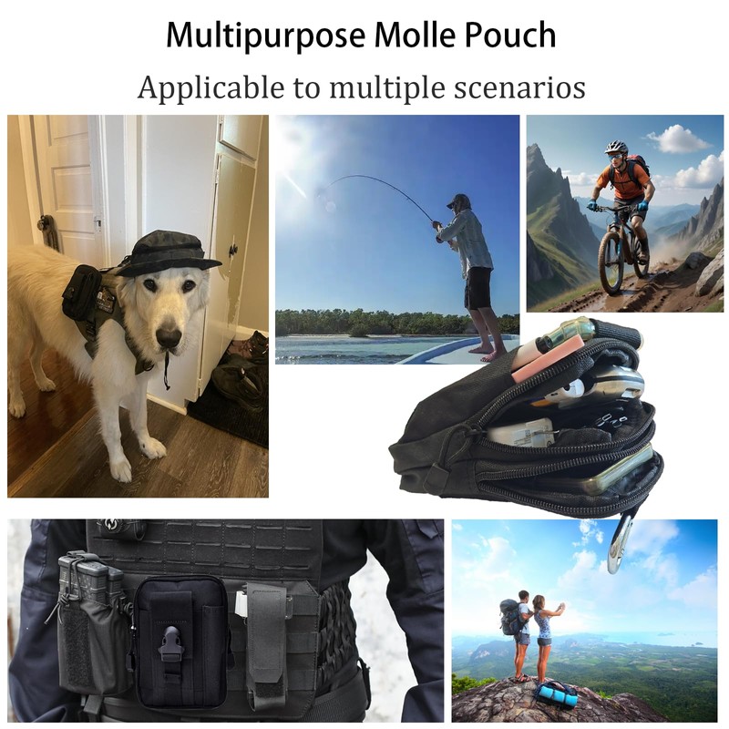 2 Pack Tactical EDC Pouch, Small Utility Pouches molle Phone