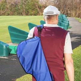 Golf Sunday Carry Bag for Men Women Lightweight Driving Range Zippered Waterproof, Golf Club Carry Case Travel Bag 49" Holds Up to 10 Clubs Portable Foldable (Blue)