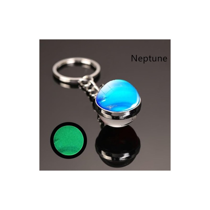 KIFEDSLJ Solar System Keychains Glow In The Dark Earth Saturn