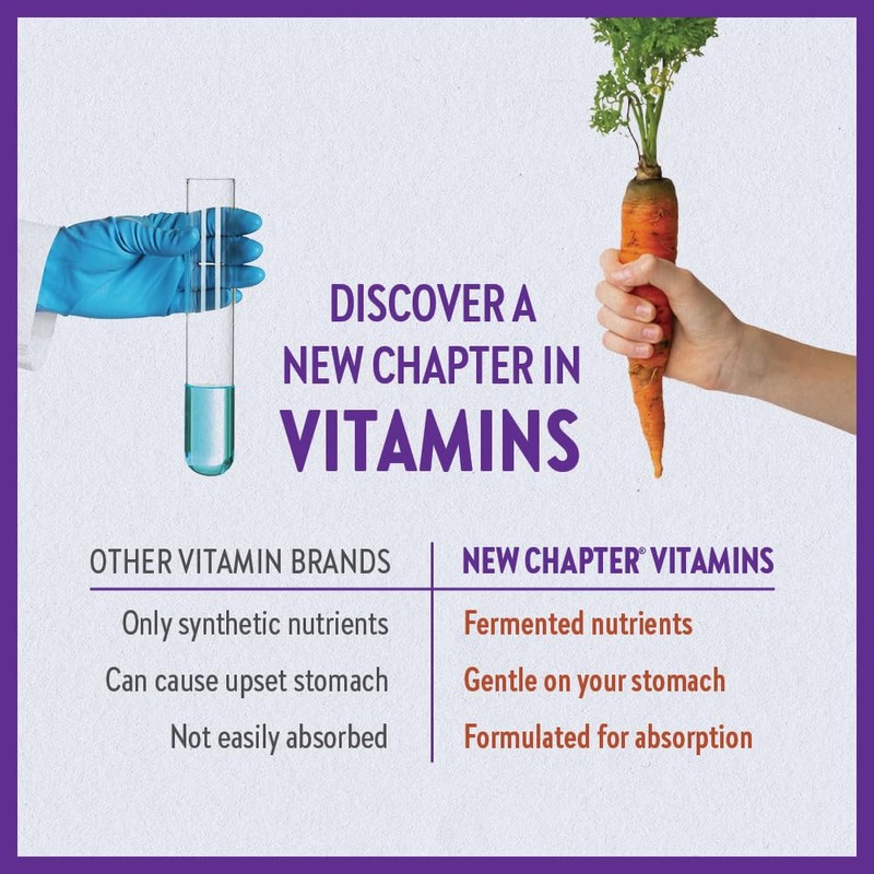 New Chapter Men's Multivitamin for Immune, Stress, Heart + Energy