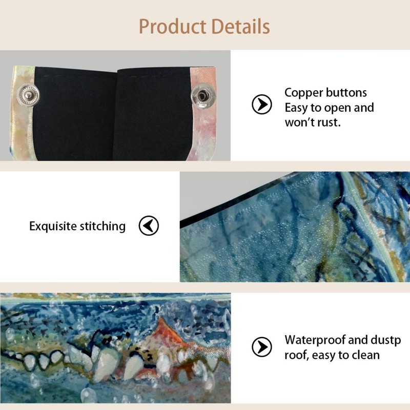 2 Pack Tissue Box Cover Holder, Alligator Head Rectangle Leather