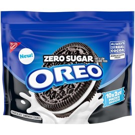 OREO Zero Sugar Chocolate Sandwich Cookies, 10 Snack Packs (2 Cookies Per Pack)