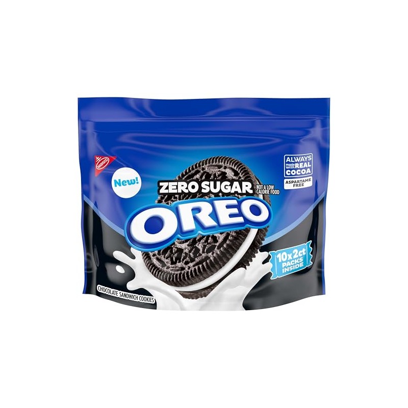 OREO Zero Sugar Chocolate Sandwich Cookies, 10 Snack Packs (2