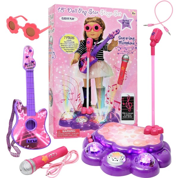 Click N' Play Interacting Karaoke Sing-Along Performance Stage Perfect for 18" Dolls
