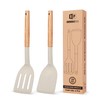 Pack of 2 Silicone Cooking Spatula, Heat Resistant Solid Turner,