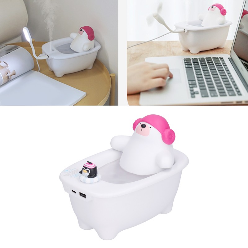 550ml Bathtub Shape Humidifier USB Powered Noise Reduction Humidifier Desktop