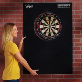 Viper Defender III Extended Length Dartboard Surround Wall Protector, Fits 17.75" and 18" Bristle Dartboards, Compression-Fit Easy Mounting, 45" H x 32" W x 1" Thickness, Yellow