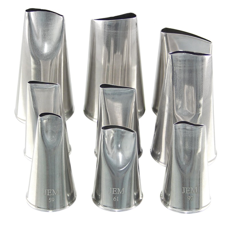 JEM NZ121 Decorating Tip Medium Petal/Ruffle Nozzle, Standard, Silver