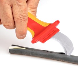 1000V Insulated Dismantling Knife with Guide Shoe, IEC 60900 Standard Wire Stripper Electrician Knife Fast Strip Cable Stripper Cutter Wire Stripping - Ideal for Electricians Use (A)