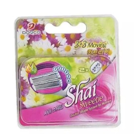 Dorco 도루코 여성 면도날 샤이 스위티 면도기날 제모 2개입 Dorco Women's Shai Sweetie Razor Blades for Depilation 2 Pieces [Single item]