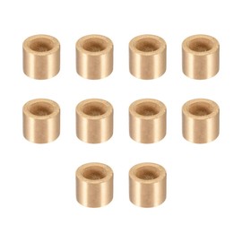 sourcing map Bearing Sleeve 8mm Bore x 12mm OD x 10mm Length Self-Lubricating Sintered Bronze Bushings 10pcs