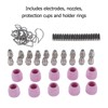 Plasma Cutter Torch Consumables Electrode Nozzle Protection Cups Bracket Rings
