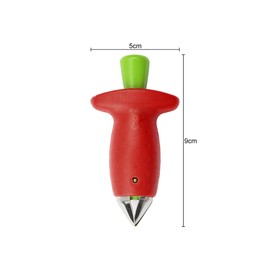 Lotsdonxia 2PCS Stainless Steel Strawberry Huller and Stem Remover Kit, A Red Kitchen Gadget for Achieving Flawless Fruit Coring. It Easily Eliminates Cores, Leaves, and Hulls