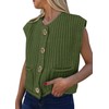 PRETTYGARDEN Women's Summer Sweaters Vest 2025 Sleeveless Button Down Cropped