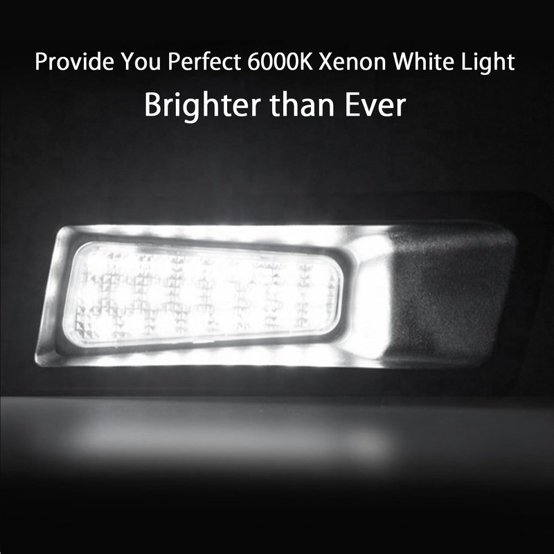 License Plate Light Tag Lamp 6000K White Car Parking Tail