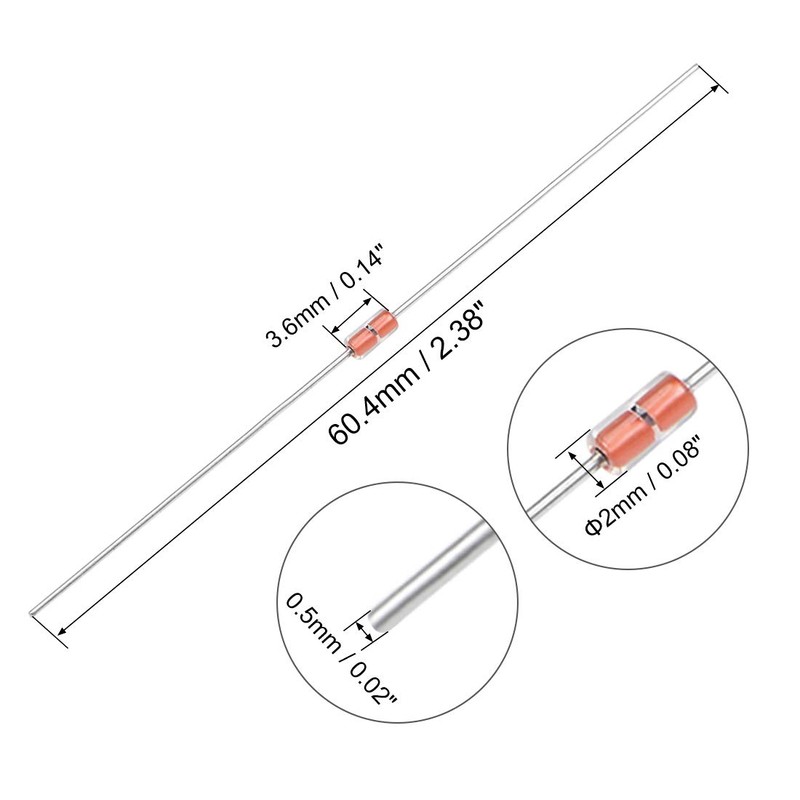 sourcing map NTC Thermistors Resistors MF58 3950B 10K Ohm Temperature
