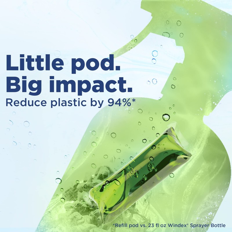 Windex Dissolve Concentrated Pods, Multisurface Cleaner, 2 Concentrated Dissolvable Refill