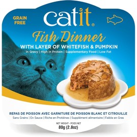 Catit Whitefish & Pumpkin Hydrating Wet Cat Food 80g - Healthy Meal for All Ages