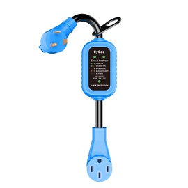 EyGde 30 Amp to 50 Amp RV Adapter with Surge Protector 5000J, NEMA TT-30P to 14-50R Plug Converter, Electrical Circuit Analyzer Power Guard for Camper