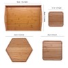 PAFREWOG Bamboo Serving Trays Charcuterie Platter 16.5"x11.8"（42x30cm with Handle, Set