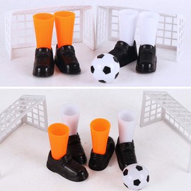 Jowxsx 1 Set Finger Soccer Game Finger Footballs Match Funny Finger Table Game Set with Two Goals for Fans Club Party Gifts Football Products Soccer Games