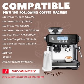 Water Filter for Coffee Machines, TÜV SÜD Certified, Pack of 3 Water Filter Cartridges, Water Filter for SES BES008 SES008 SES810 SES880 SES920 SES980 SES990, with 2 Brushes