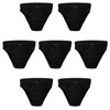 Brubaker Men’s Cotton Briefs, Pack of 7 - black Plain,