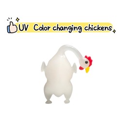 Uv Color-Changing Chicken Pendant: 10PCS Color-Changing Roast Chicken Summer Funny Car Pendant Interior Decoration Rearview Mirror Hanging Decoration Car Accessories for Men