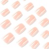 24 Piezas de Uñas Postizas a Presión, Uñas Falsas Cuadradas