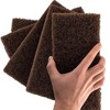 Heavy Duty XL Brown Scouring Pad 5 Pack. 10 x