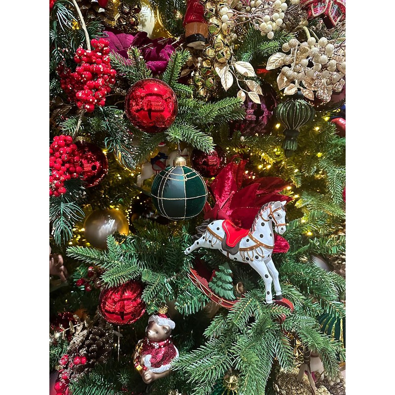 Kaemingk Weihnachtskugel, Glas, rot, 56 X 39.5cm, 6