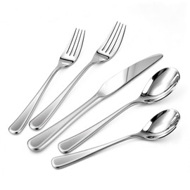20 Piece Silverware Set for 4, Stainless Steel Flatware Utensil Set