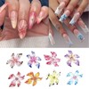 100 Stück Nail Charms Blumen Nagelcharms - 3D Blumen Nagelrhinesteine,