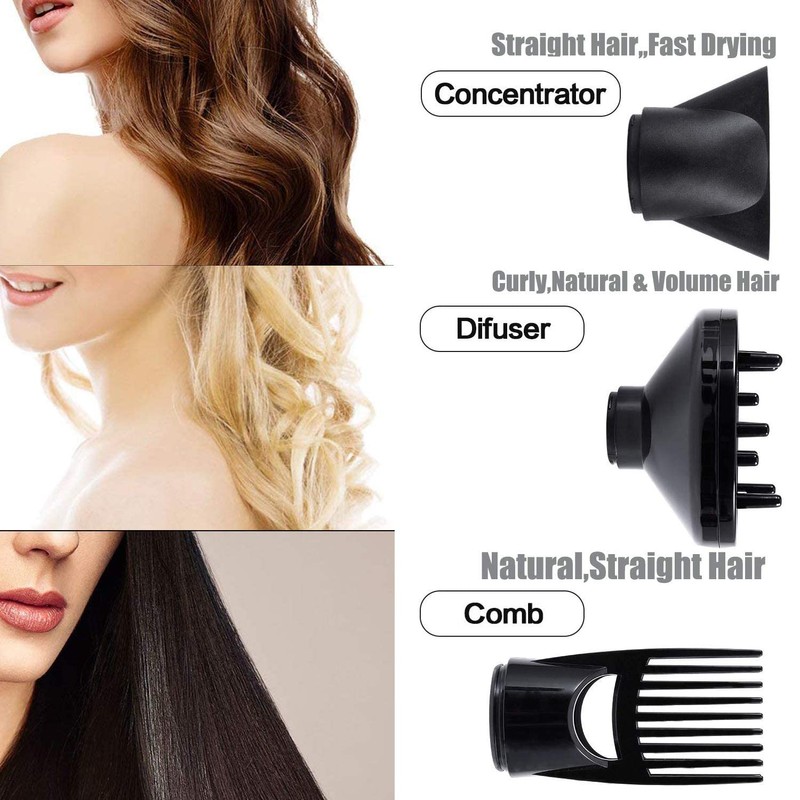 Hair Dryer 1875W, Negative Ionic Fast Dry Low Noise Blow