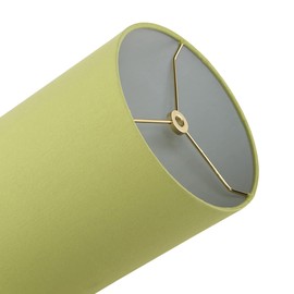 Aspen Creative 31305 Contemporary Drum (Cylinder) Shaped Spider Construction Lamp Shade in Mustard Green, 8" wide (8" x 8" x 11")
