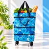 Foldable Wheeled Shopping Bag for Groceries – Expandable Tote-to-Rolling Design