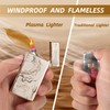 LcFun Electric USB Rechargeable Lighter, Windproof Plasma Dual Arc Lighter,