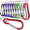 com-four® 12 x Carabiner Hooks - Large Snap Hooks with