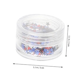 FOMIYES Diy Star Sequins Nail Art 6 Pack Star Glitter Nail Decorations Independence Day