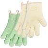 2 Pairs Silicone Oven Mitts Heat Resistant Gloves Heat Resistant
