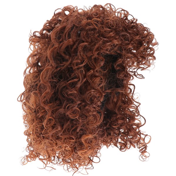 SOLUSTRE Afro Wigs Short Kinky Curly Full Wigs Mixed Blonde Synthetic Heat Resistant Wigs Shoulder Length Wig for African Women