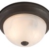 Yosemite Home Decor JK101-11DB 2-Light Flush Mount with Marble Glass