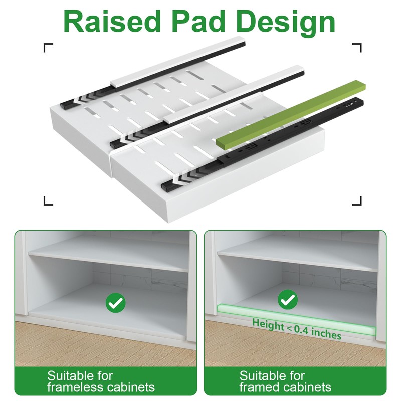 PAKETA 4 Pack Expandable Pull Out Cabinet Organizer, 21'' Deep