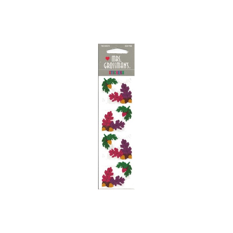 Fall Leaves and Acorns Foil Accent Scrapbook Stickers (174764)