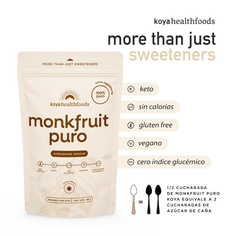 Monk Fruit Puro 100g | Endulzante Natural Sin Azúcar |