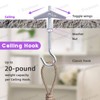 Swpeet 20 Packs Ceiling Hooks, 4 Sizes Heavy Duty Steel
