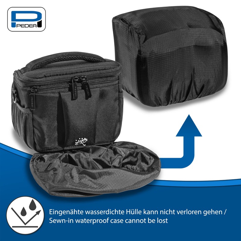 PEDEA Large Black Guard DSLR Camera Case with Screen Protector