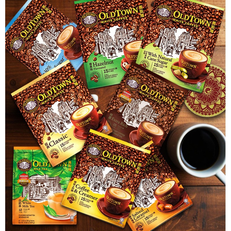 5-Pack OLDTOWN White Coffee 3 in 1 Asian Instant Coffee