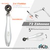 H Mini 72-Tooth Reversible Ratchet Handle 1/4" Drive & Magnetic